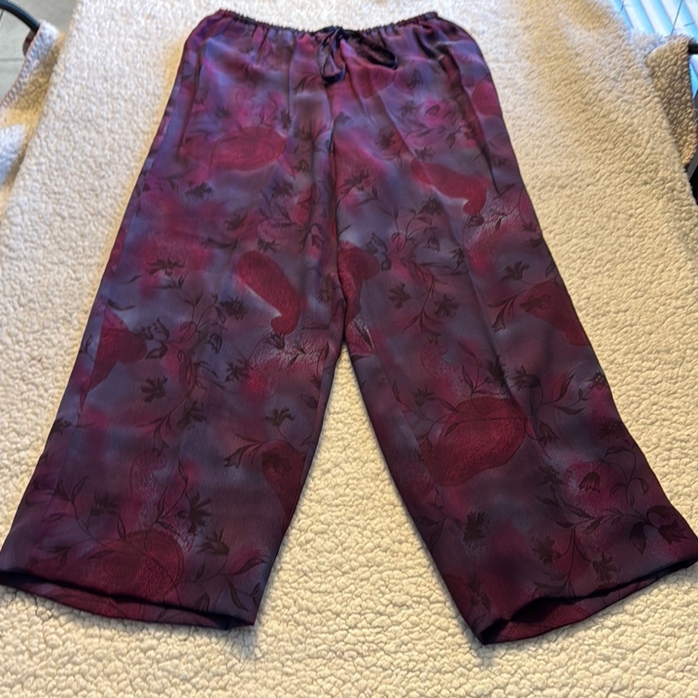 Karen Kane Burgundy and Purple Pants
